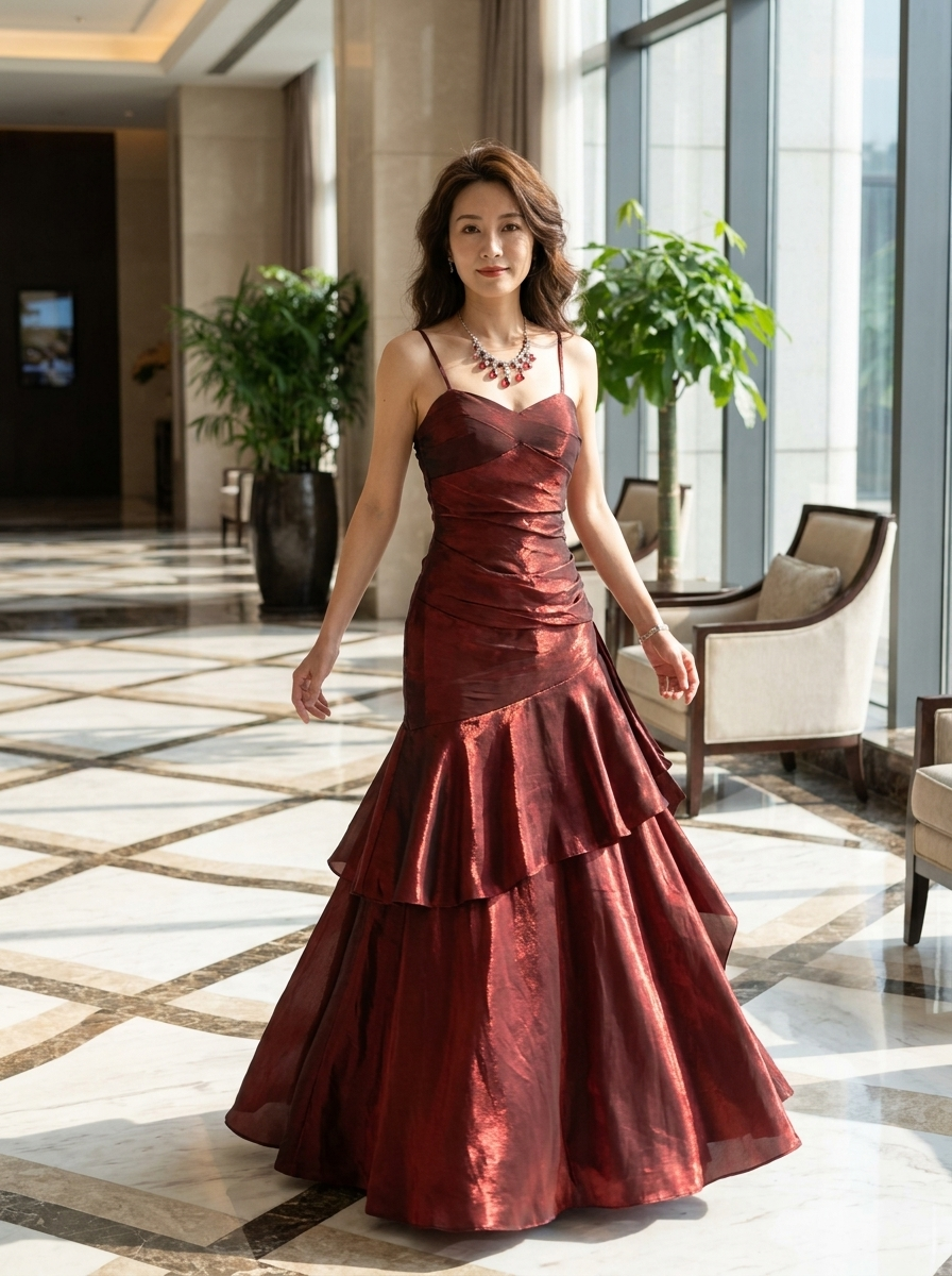 VIANNE - Glamorous Ruffled Maxi Dress