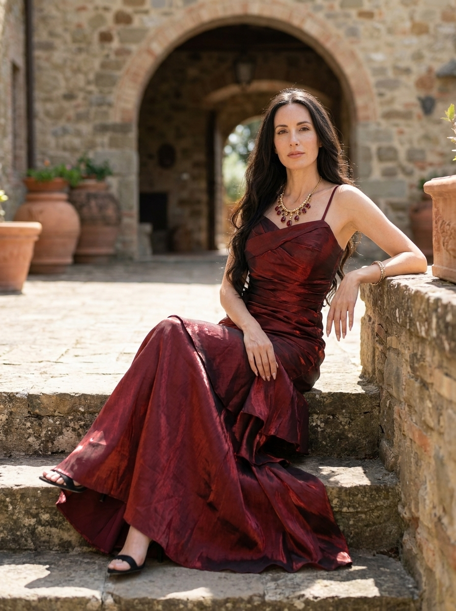 VIANNE - Glamorous Ruffled Maxi Dress