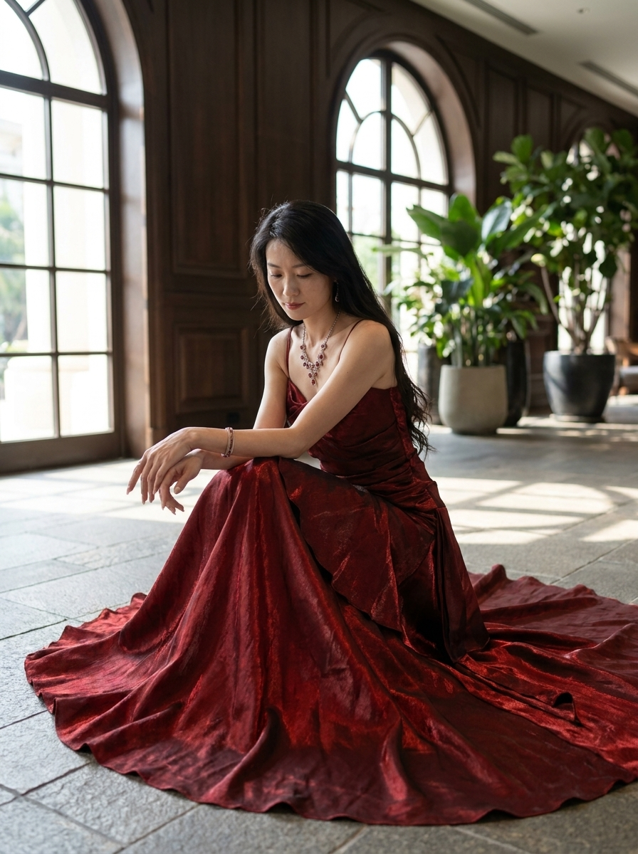 VIANNE - Glamorous Ruffled Maxi Dress