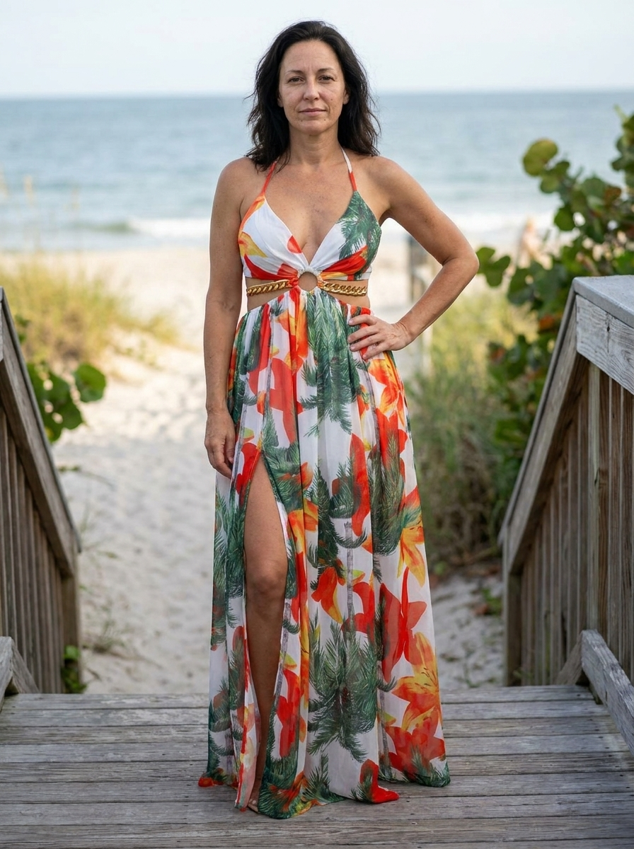 VANINA Radiant Floral Maxi Dress