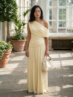 SHINA - Elegant One Shoulder Evening Maxi Dress