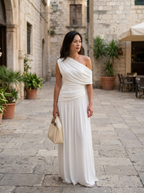 SHINA - Elegant One Shoulder Evening Maxi Dress