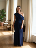 SHINA - Elegant One Shoulder Evening Maxi Dress