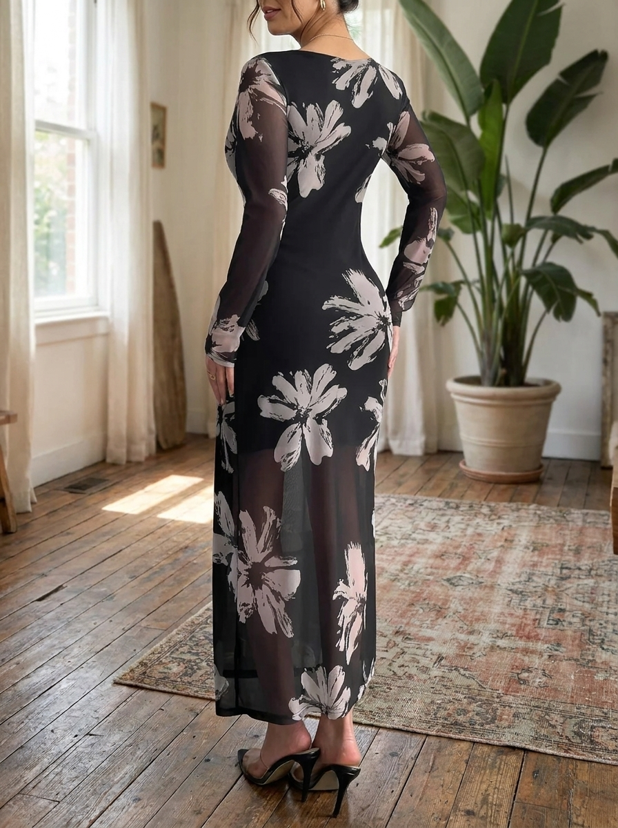 MEADOW – Elegant Floral Maxi Dress