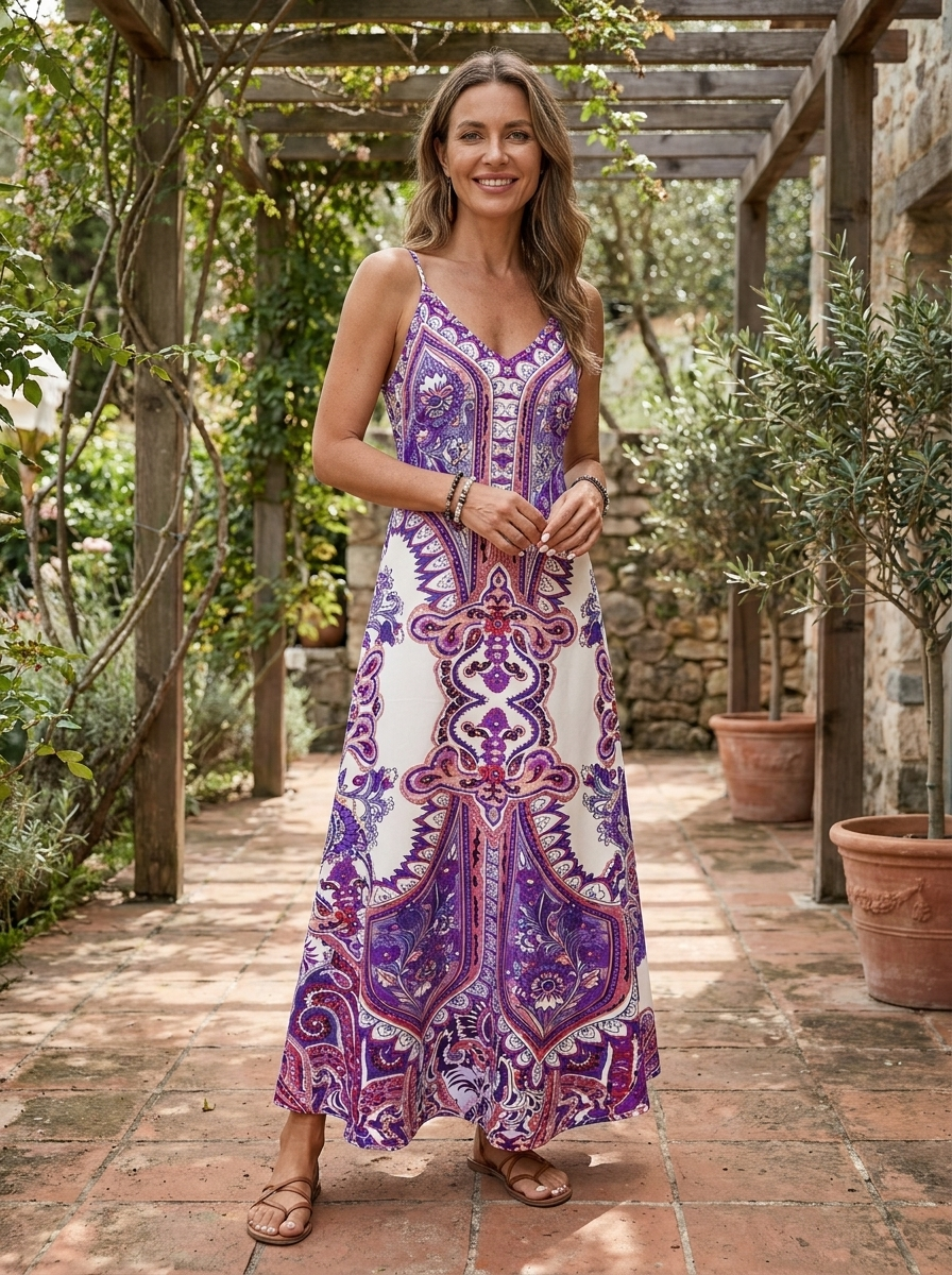 ROSARIO - Chic Summer Sleeveless Strap Maxi Dress