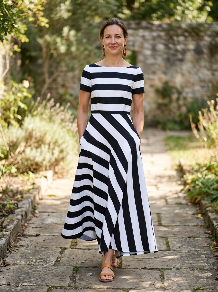 DIANE – Effortless Modern Stripe Dress