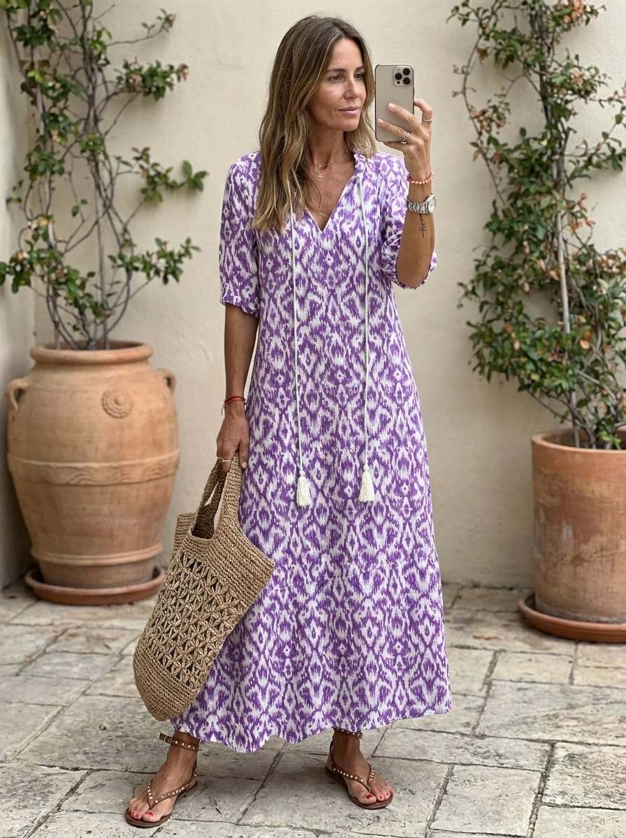 CASSIA - Boho Tummy Coverage Dress