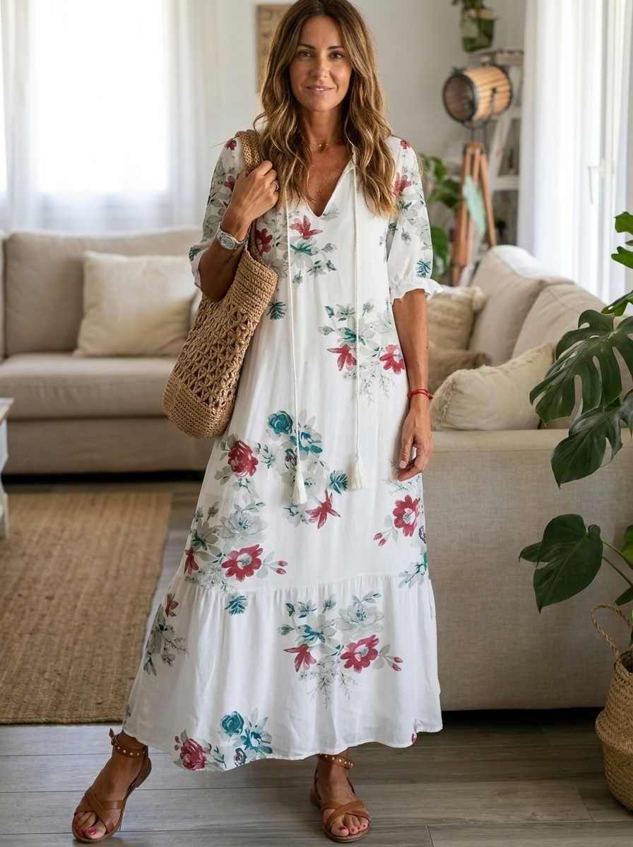 CASSIA - Boho Tummy Coverage Dress