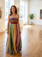 MARIGOLD – Bold & Flowing Strapless Dress