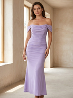 EUNOIA - Elegant Off Shoulder Backless Mermaid Dress