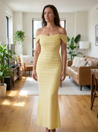 EUNOIA - Elegant Off Shoulder Backless Mermaid Dress
