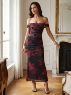 EUNOIA - Elegant Off Shoulder Backless Mermaid Dress