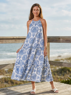 FELICITY – Chic Boho Halter Tiered Maxi Dress