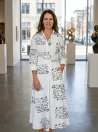 SOFER - Elegant Front Wrap Collared Maxi Dress