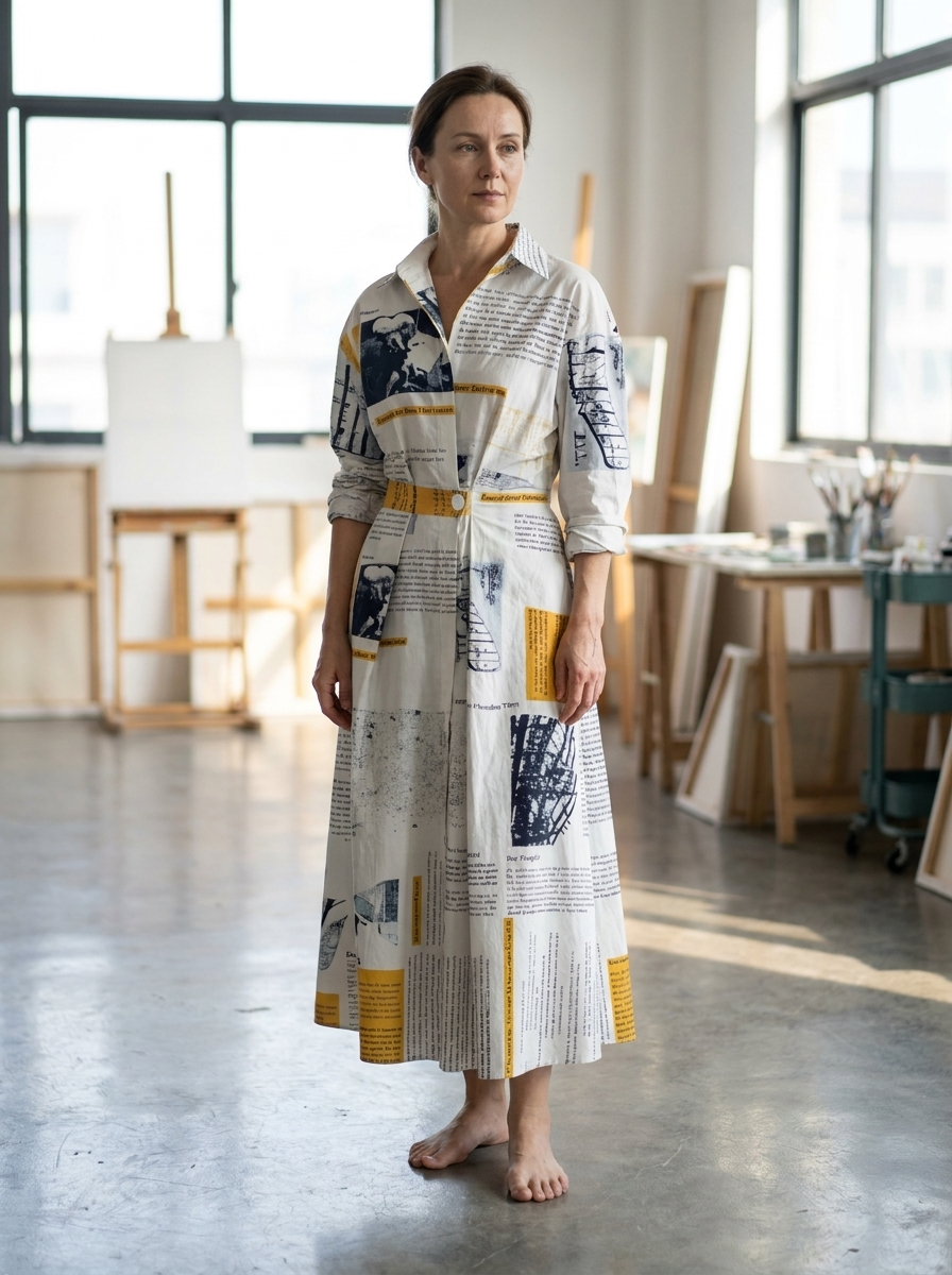 SOFER - Elegant Front Wrap Collared Maxi Dress