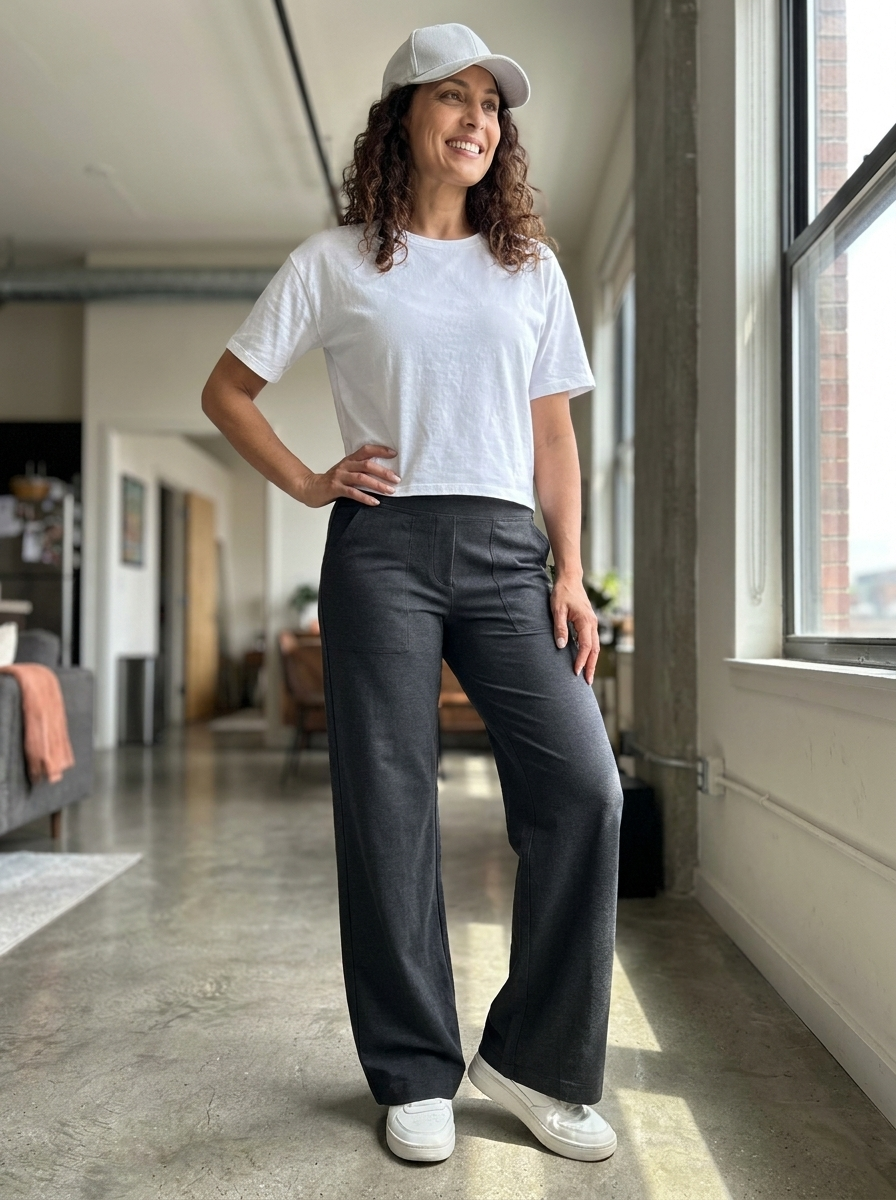 WHITNEY - Comfortable High-Waist Wide Leg Pants for Yoga and Outdoor Fun