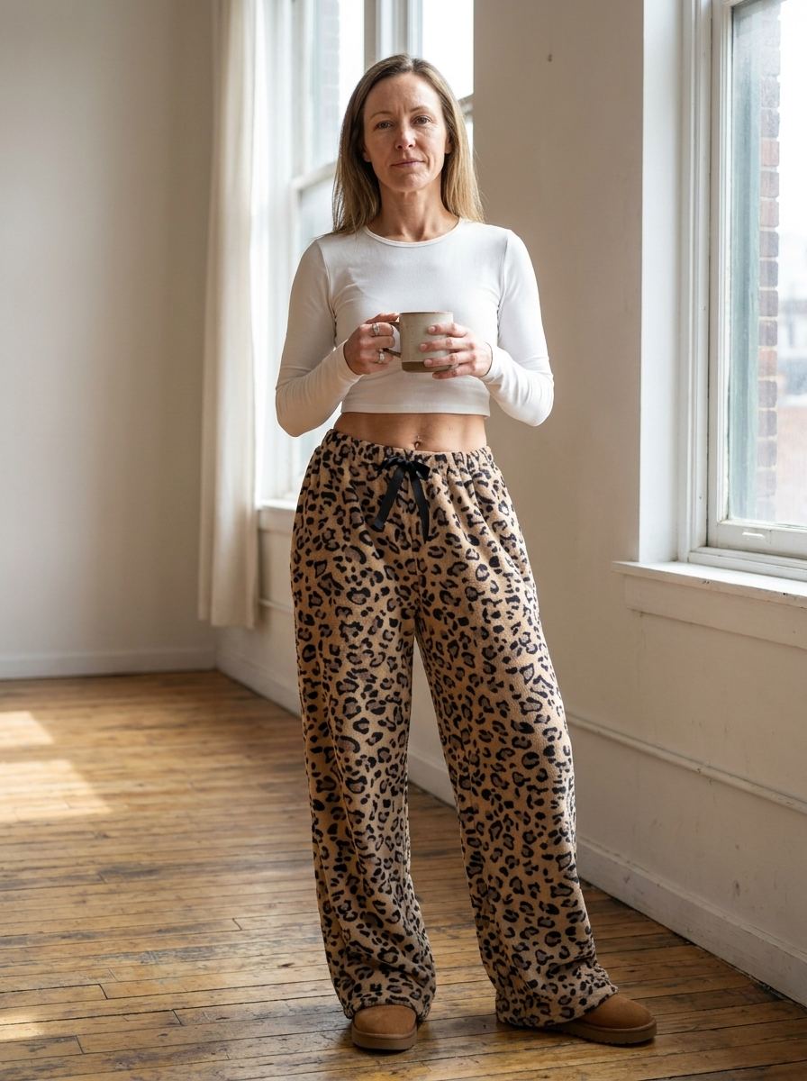 AMBER - Comfortable Plaid Straight Pants for Cold Weather Wear
