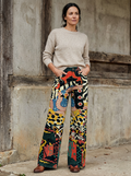 FELICITY - Artistic Print Wide-Leg Pants