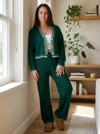 SHAMCEY – Striped Printed Cozy Sweater & Pants Set