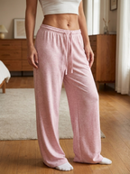 QOVELA - Casual Adjustable String Wide Leg Pants