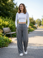 MONAH - Casual Wide Leg Minimalist Trouser