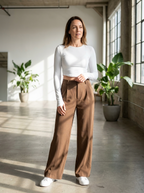 MONAH - Casual Wide Leg Minimalist Trouser