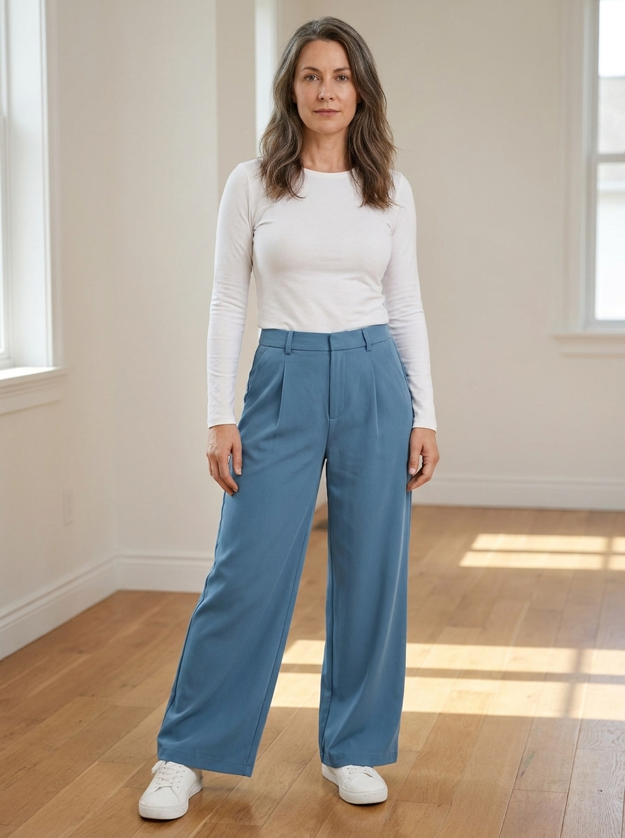 MONAH - Casual Wide Leg Minimalist Trouser