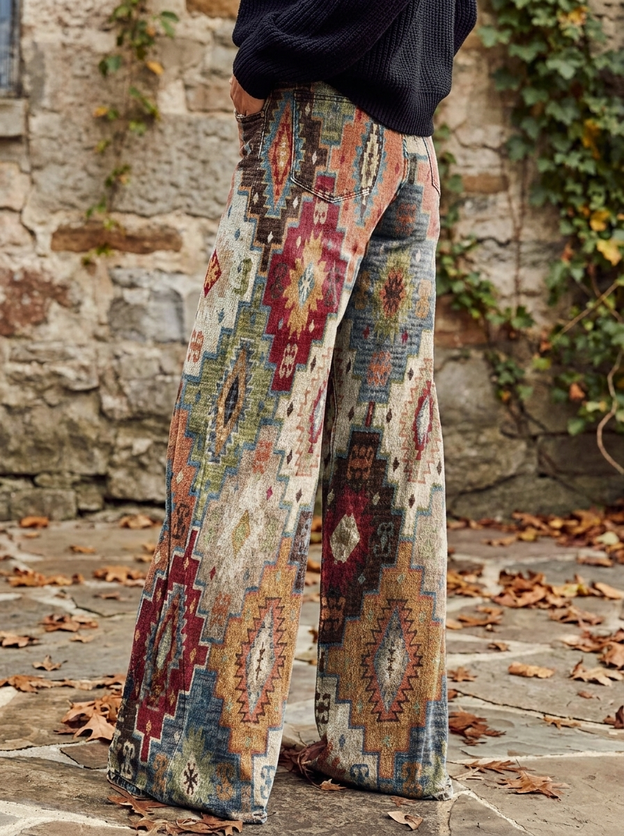 SIENNA - Vintage Boho Wide-Leg Pants