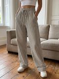 BAYLEEZ – Simple Summer Striped Relaxed Fit Bottoms