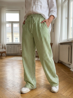 BAYLEEZ – Simple Summer Striped Relaxed Fit Bottoms