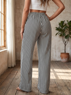 BAYLEEZ – Simple Summer Striped Relaxed Fit Bottoms