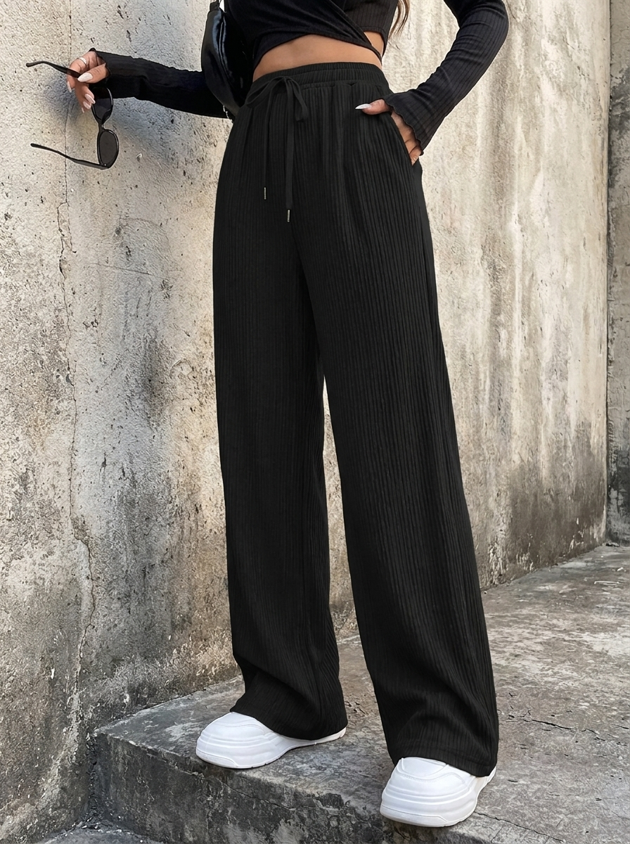 ZABBY - Casual Wide Leg Comfy Everyday Pants