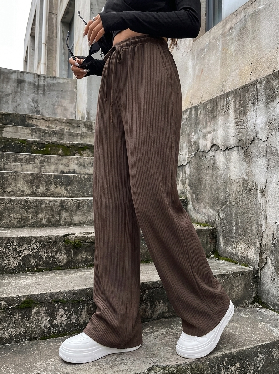 ZABBY - Casual Wide Leg Comfy Everyday Pants