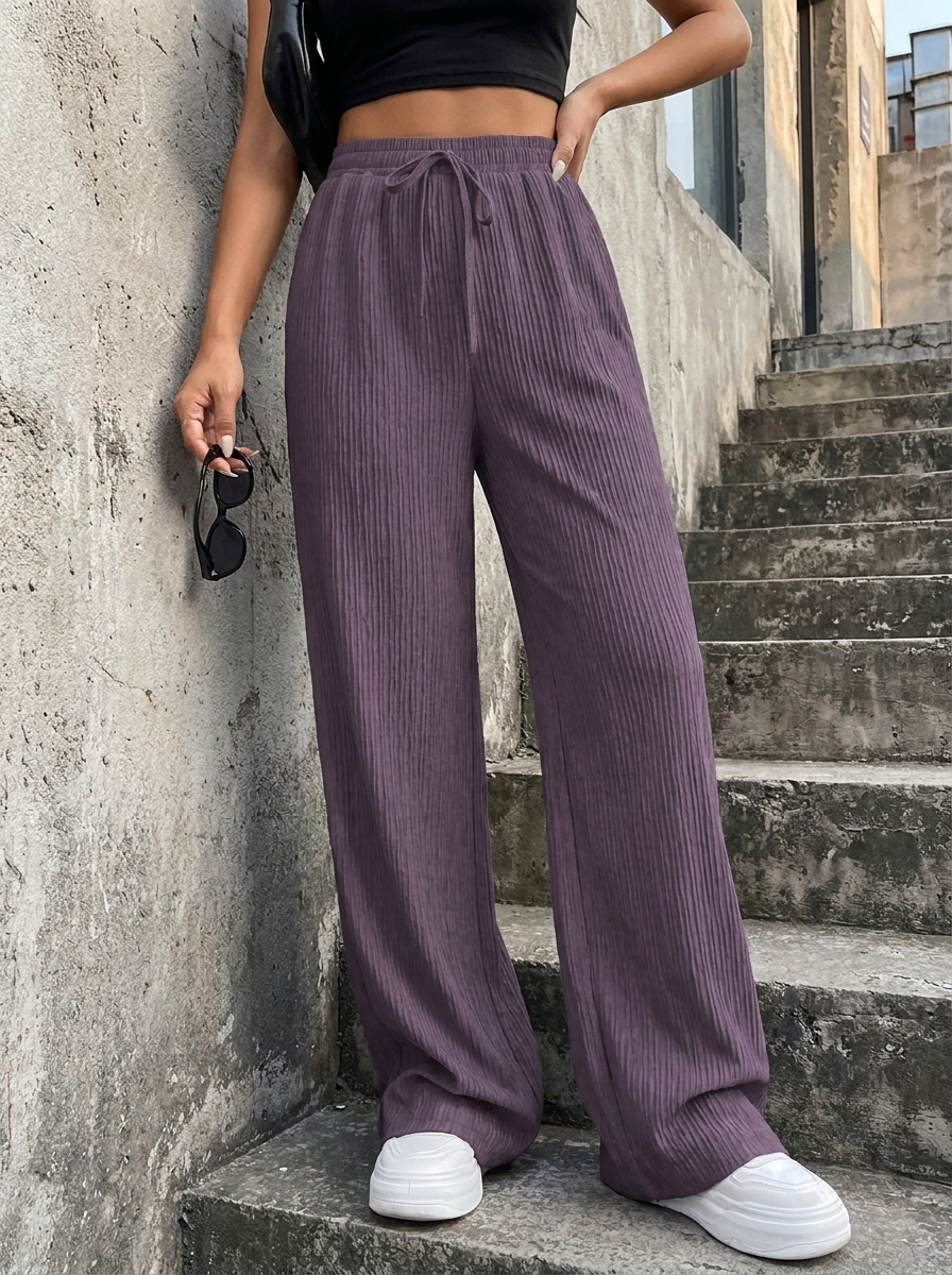 ZABBY - Casual Wide Leg Comfy Everyday Pants