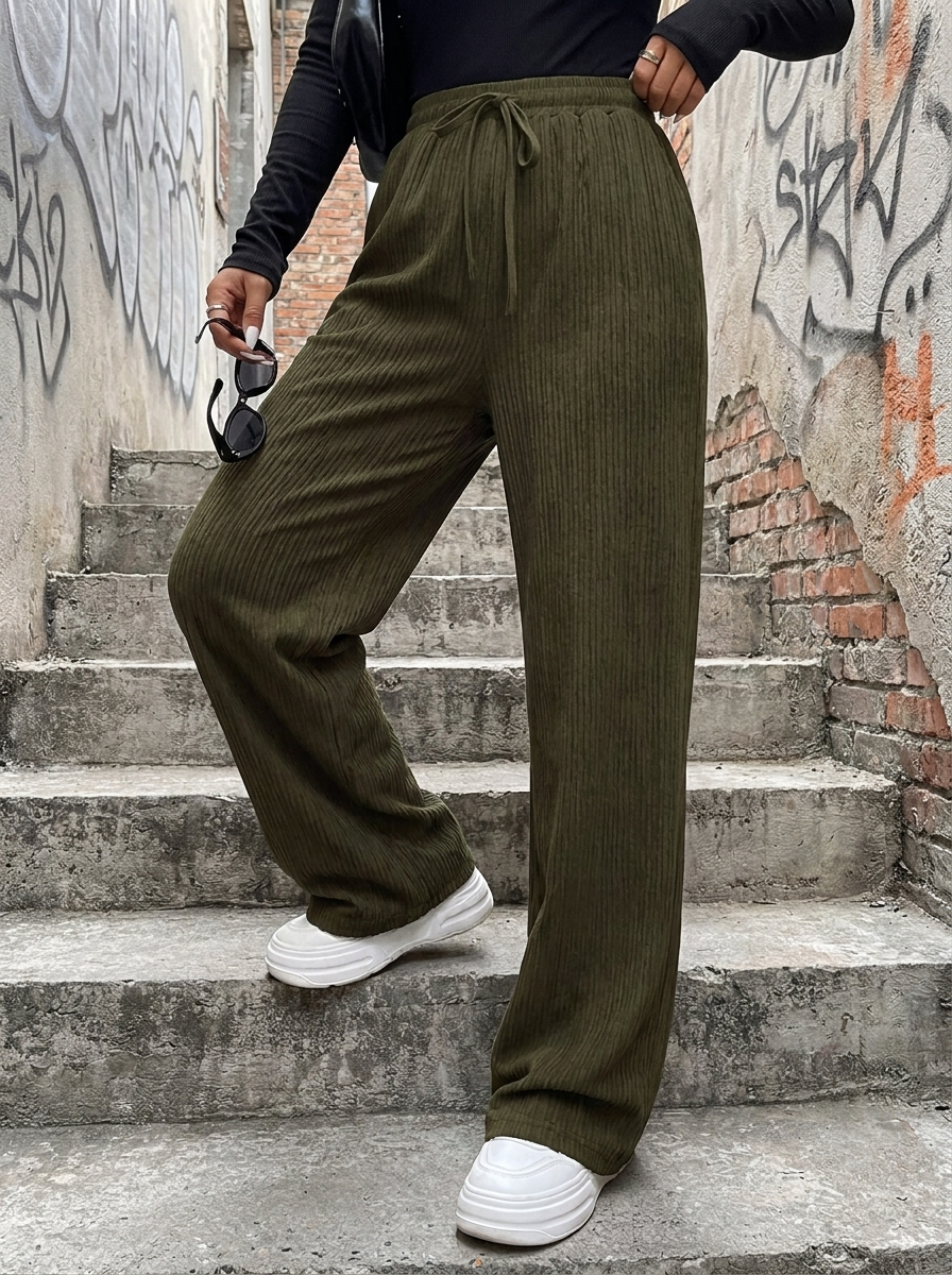 ZABBY - Casual Wide Leg Comfy Everyday Pants