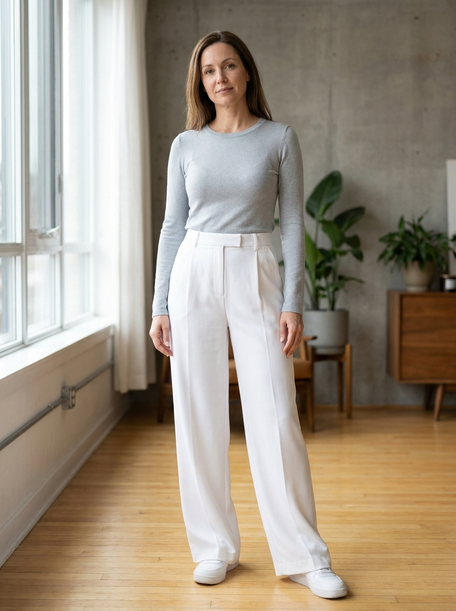 CHARMIE - Casual High Waist Straight Leg Pants