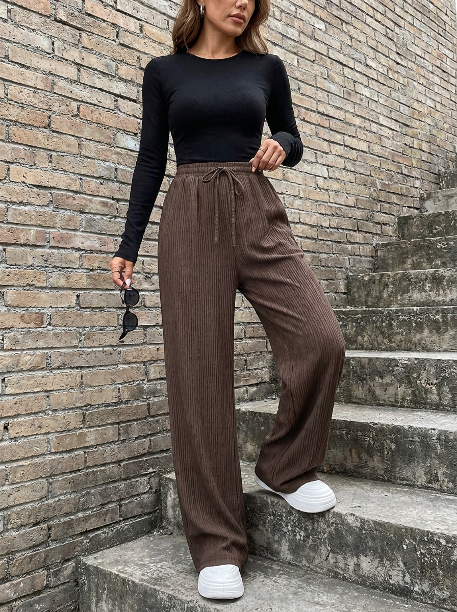 BERNILA – Casual Wide Waist Comfy Everyday Pants