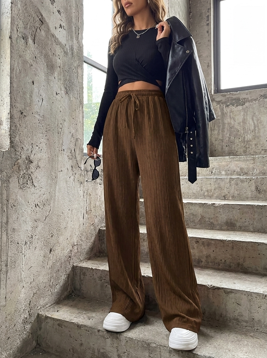 BERNILA – Casual Wide Waist Comfy Everyday Pants