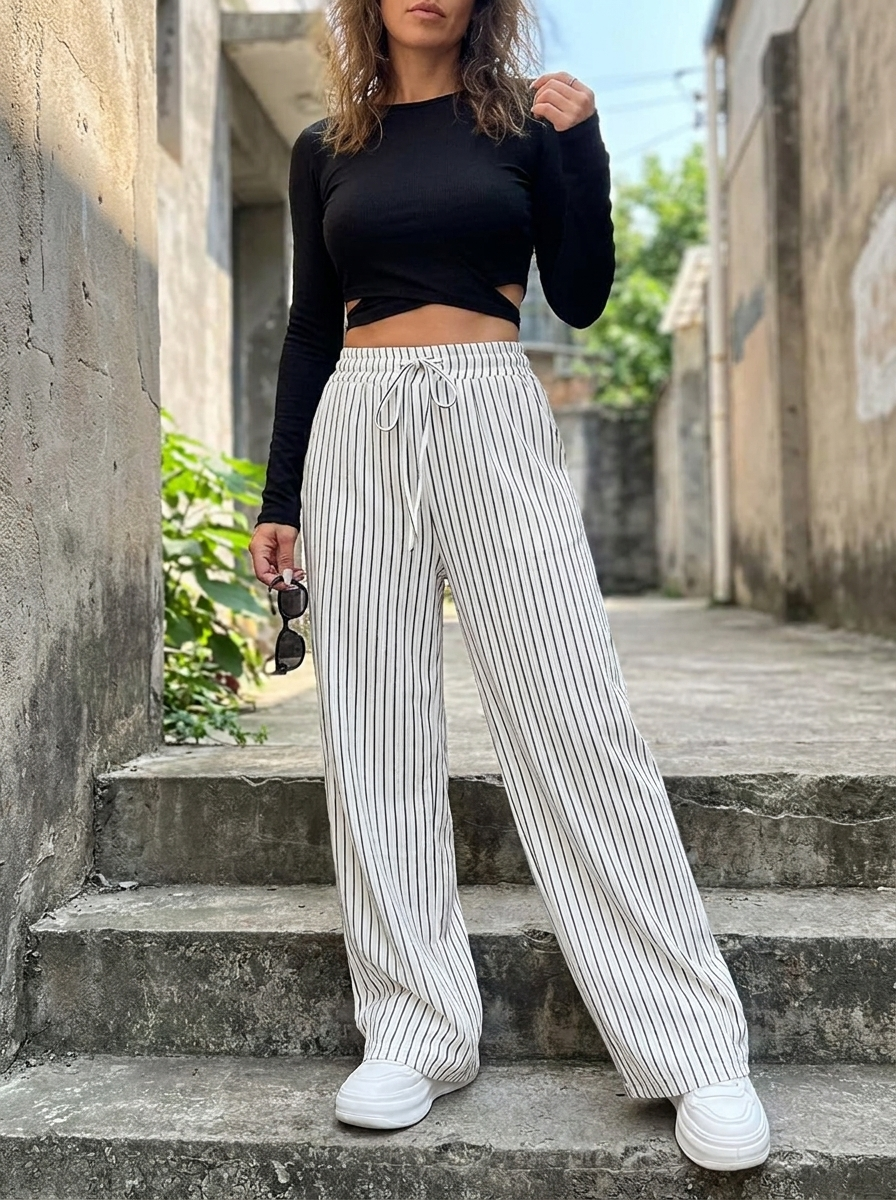 BERNILA – Casual Wide Waist Comfy Everyday Pants
