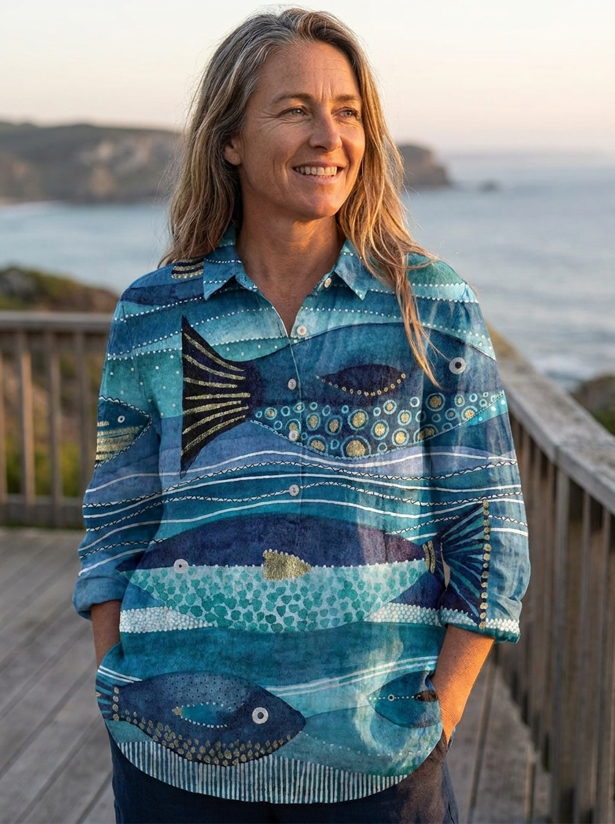 JACKY - Ocean Art Shirt