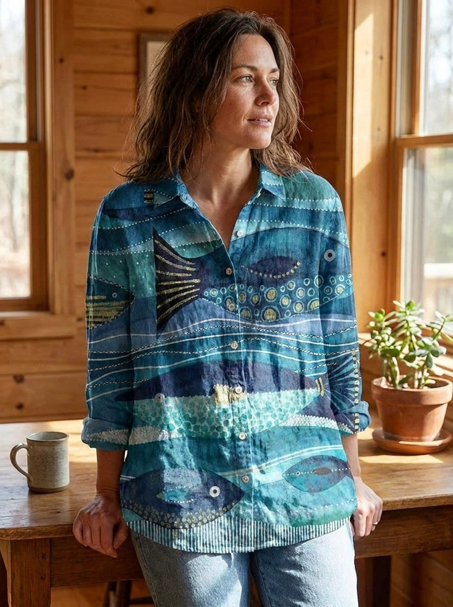 JACKY - Ocean Art Shirt