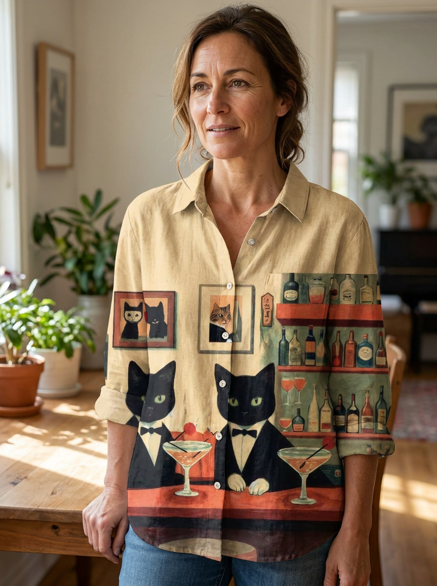 LUCIA - Cat Art Shirt