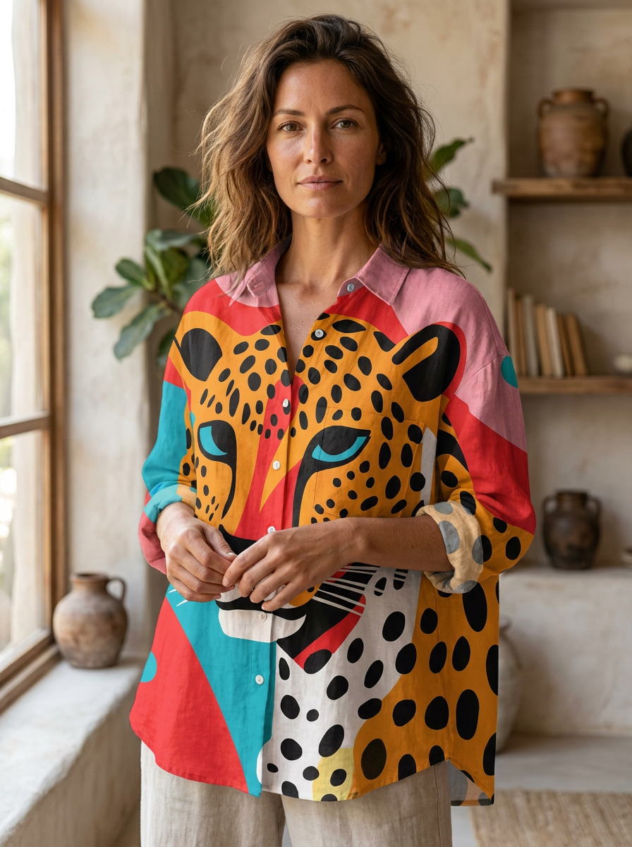 QUINN - Leopard Art Shirt