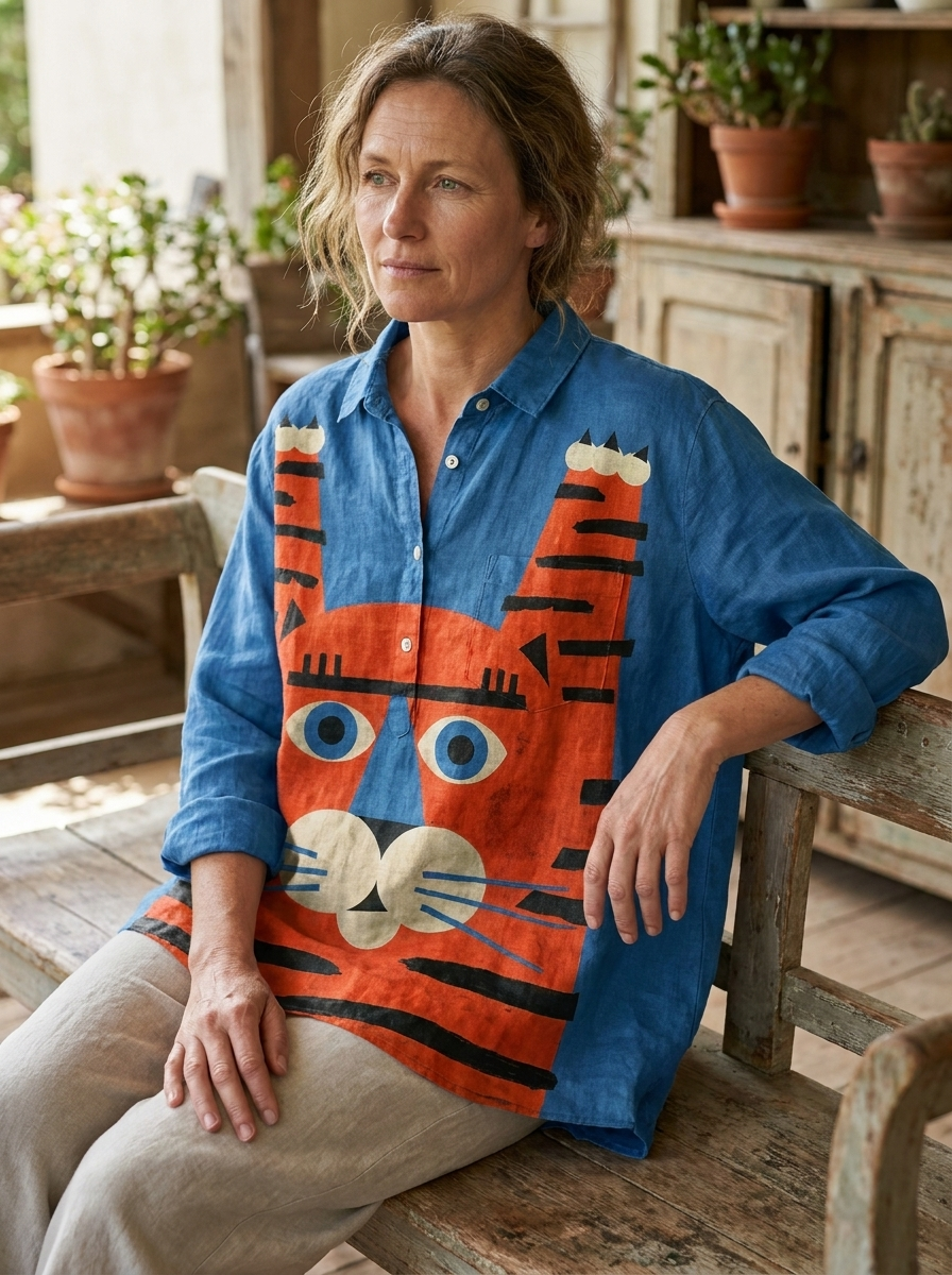 STEFANIE - Cat Art Shirt
