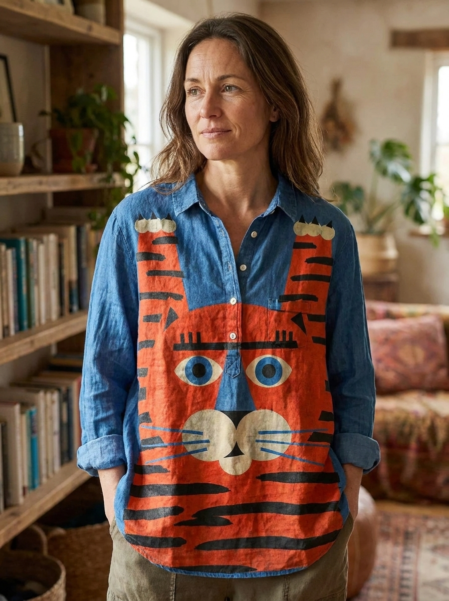 STEFANIE - Cat Art Shirt