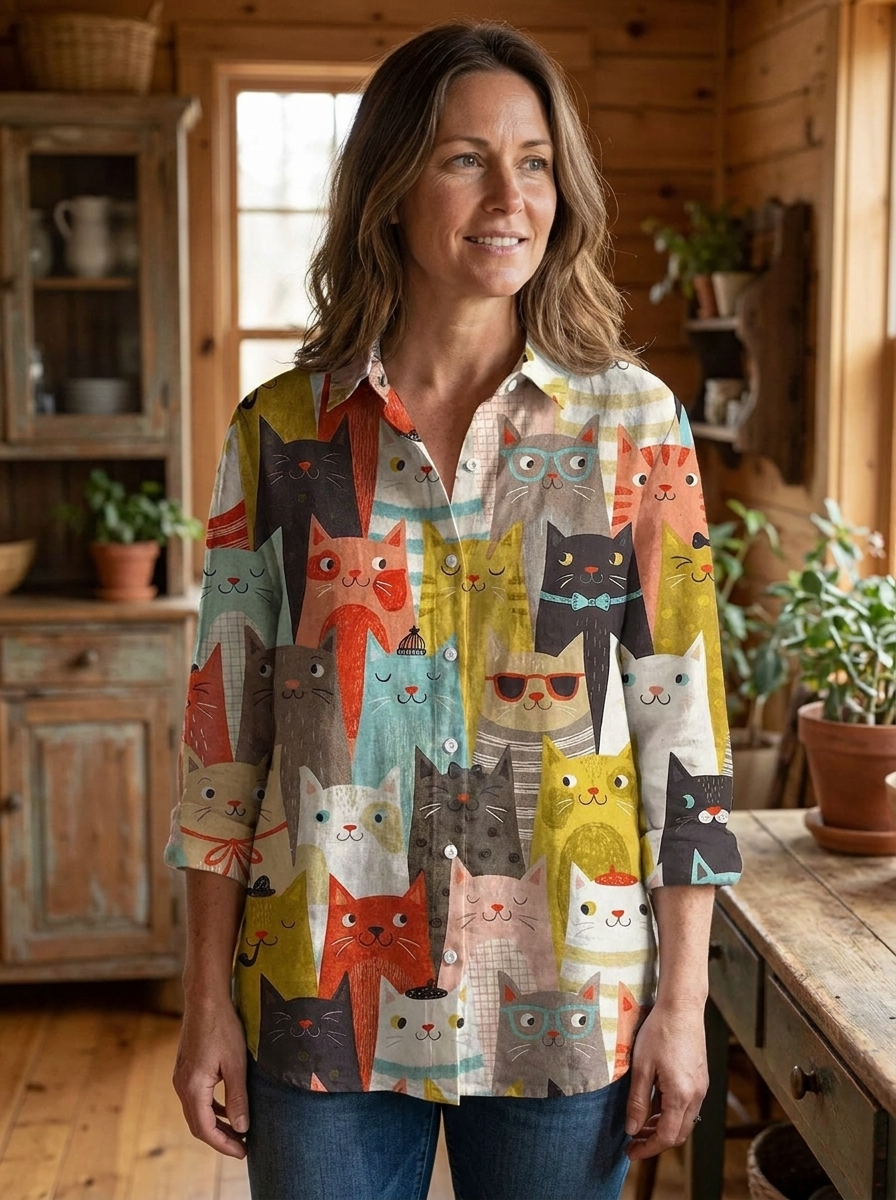 SHEENA - Cat Art Shirt