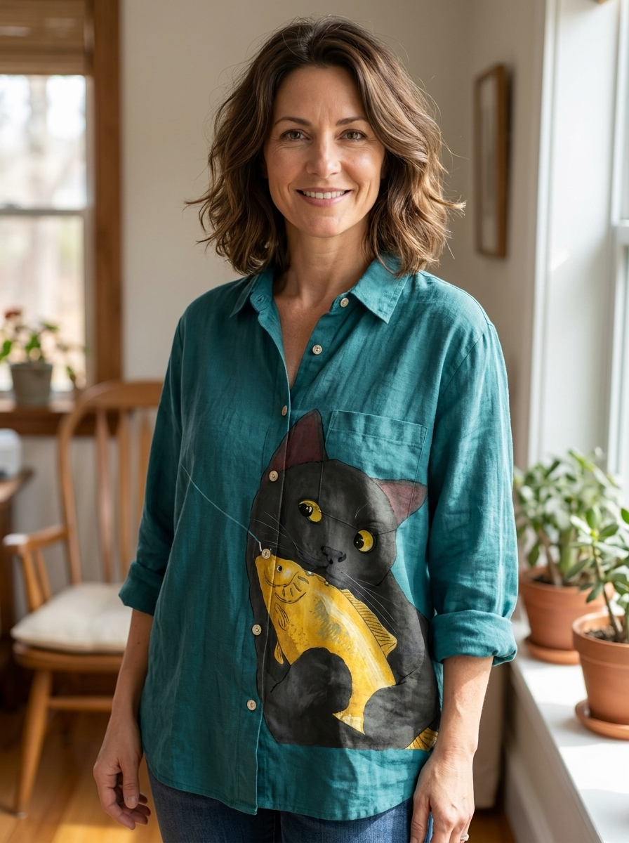 AMARI - Cat Art Shirt