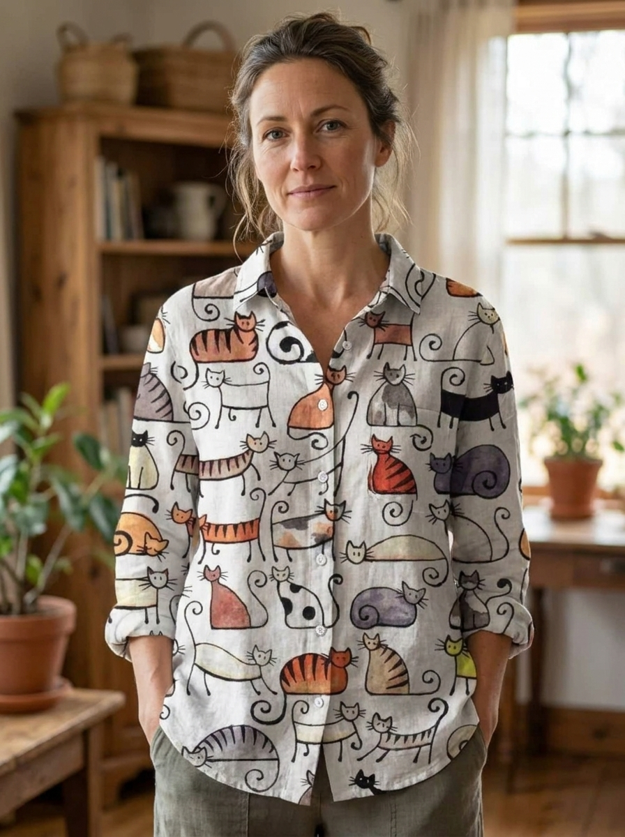 AMARI - Cat Art Shirt