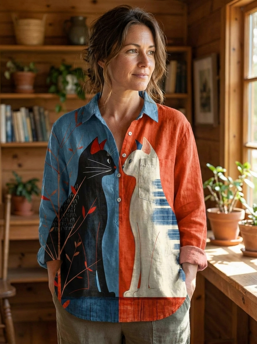 AMARI - Cat Art Shirt