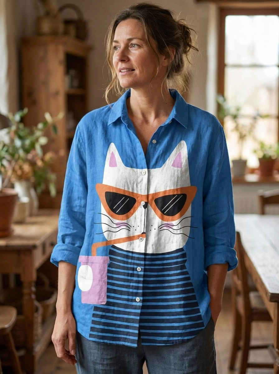AMARI - Cat Art Shirt
